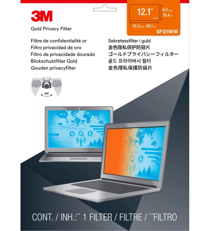 3m 7100050412 filtre de protecție pentru monitor filtru confidențialitate ecran fără cadru 30,7 cm (12.1")