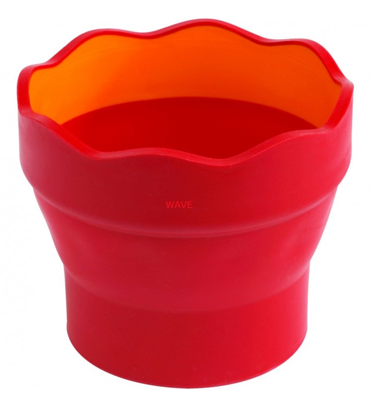 Pahar cu apa faber-castell  clic&go, recipient pentru apa (roșu)