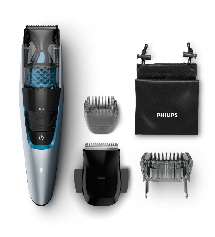 Philips beardtrimmer series 7000 aparat de tuns barba cu aspirator bt7210/15