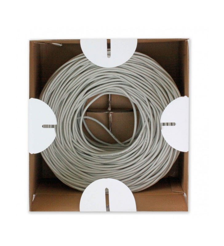 Techly itp8-flu-0305 cabluri de rețea 305 m cat5e u/utp (utp) gri