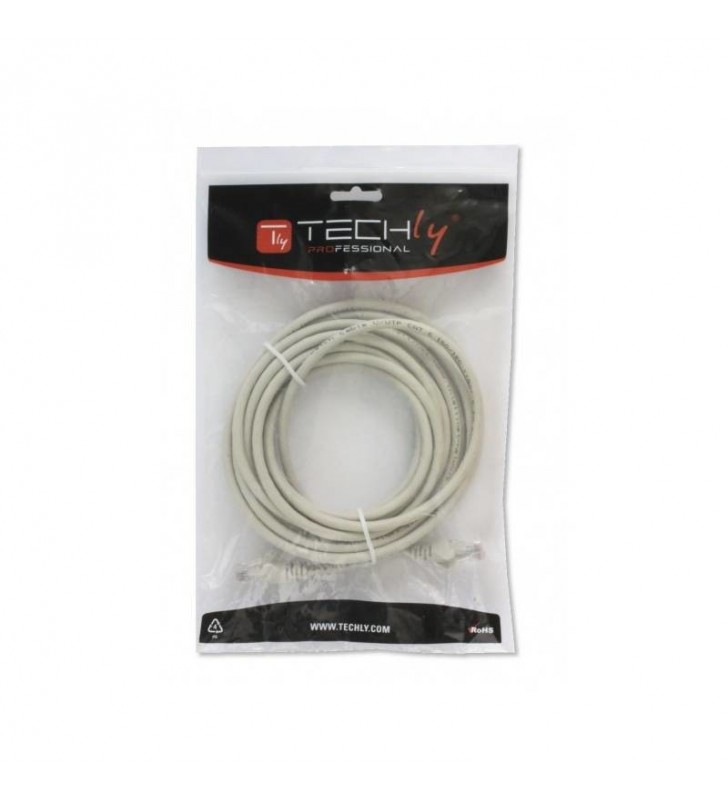 Techly icoc cca5u-005t cabluri de rețea 0,5 m cat5e u/utp (utp) gri