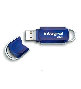 Integral courier 3.0 memorii flash usb 32 giga bites usb tip-a 3.2 gen 1 (3.1 gen 1) albastru, argint