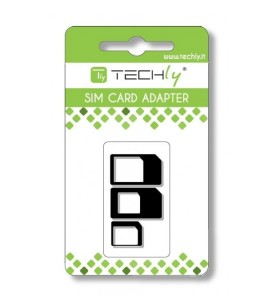 Techly i-sim-3 adaptoare pentru memorii de tip sim/flash adaptor card sim