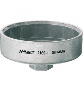 Cheie hazet  pentru filtru de ulei 2169-1, 1/2" și hexagon 27mm, cheie tubular (pentru filtru de ulei pe 15 fețe, 92 mm)
