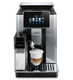 Espressor automat de’longhi primadonna soul ecam 610.74.mb, carafa pentru lapte, sistem lattecrema, rasnita cu tehnologie bean adapt, coffee link app, 1450w, 19 bar, 2.2 l, cana calatorie, negru - argintiu