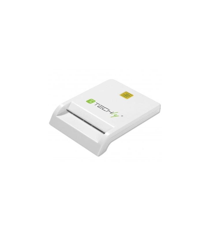 Techly compact smart card reader/writer usb2.0 white i-card cam-usb2ty cititoare pentru smart card-uri de interior alb