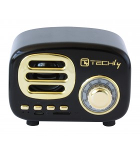 Techly icasbl12bkt difuzoare portabile 5 w negru, de aur
