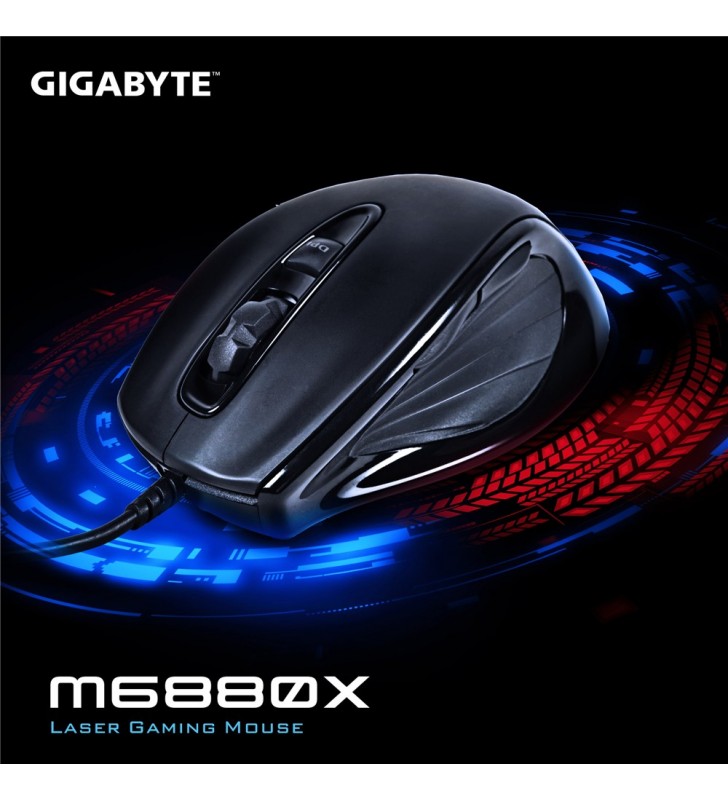 Gigabyte m6880x mouse-uri usb cu laser 1600 dpi