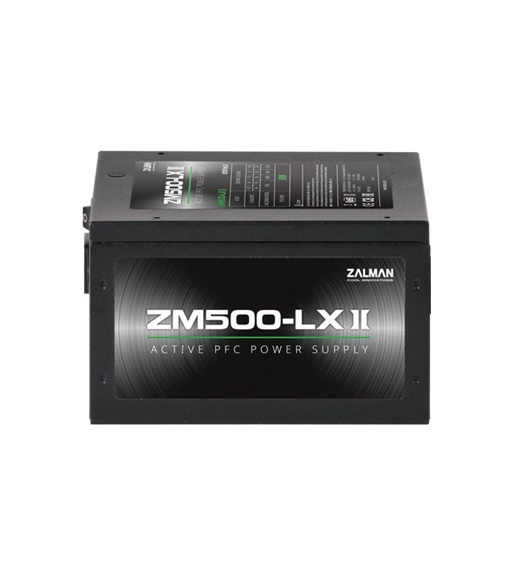 Zalman zm500-lxii unități de alimentare cu curent 500 w 20+4 pin atx atx negru