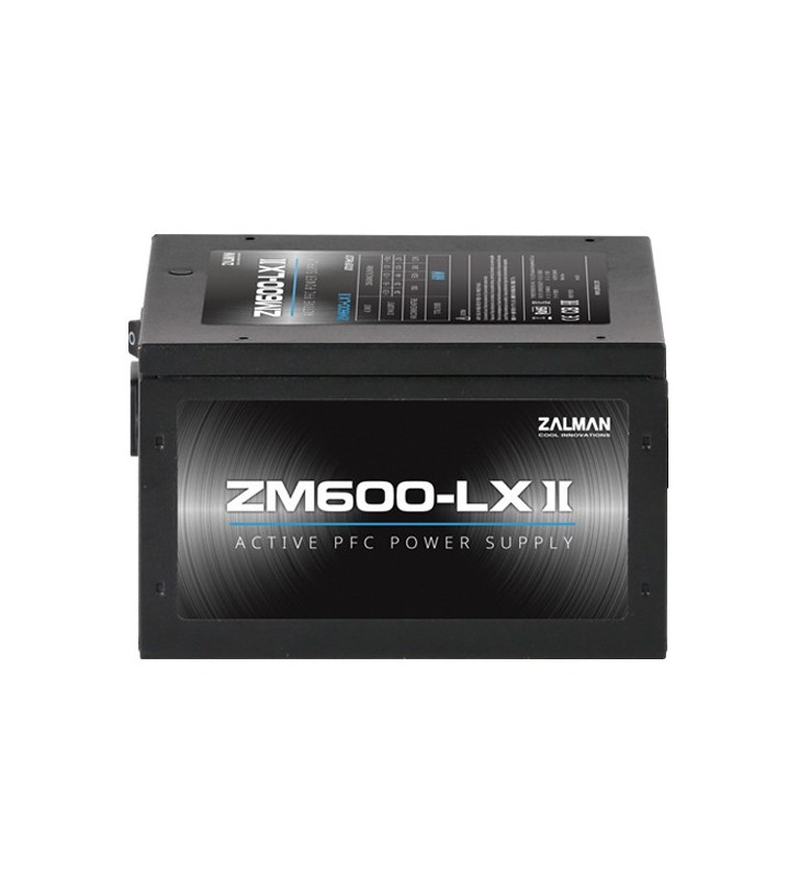 Zalman zm600-lxii unități de alimentare cu curent 600 w 20+4 pin atx atx negru