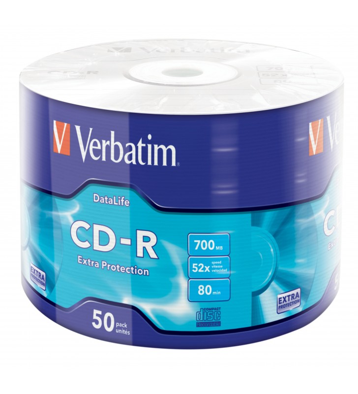 Verbatim cd-r extra protection 700 mega bites 50 buc.