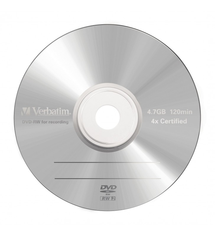 Verbatim dvd-rw matt silver 4x 4,7 giga bites 5 buc.