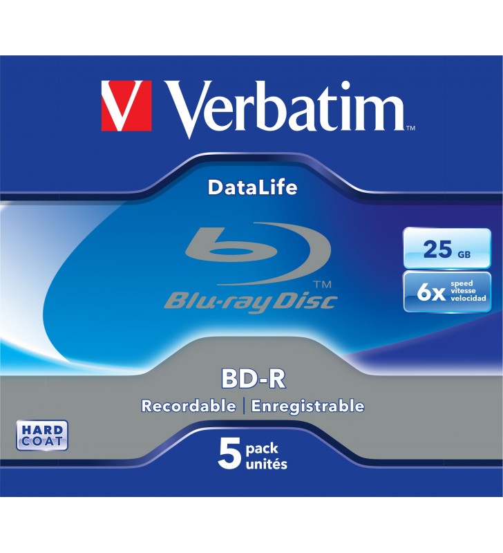 Verbatim datalife 6x bd-r 25 giga bites 5 buc.