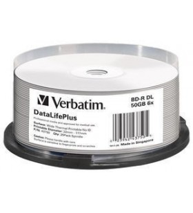 Verbatim datalifeplus bd-r 50 giga bites 25 buc.