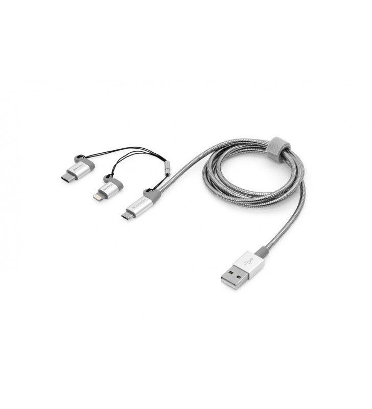Verbatim 48870 cabluri usb 1 m usb a micro-usb b aluminiu, gri