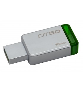 Kingston technology datatraveler 50 16gb memorii flash usb 16 giga bites usb tip-a 3.2 gen 1 (3.1 gen 1) verde, argint