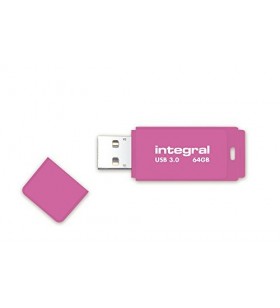 Integral neon 3.0 memorii flash usb 64 giga bites usb tip-a 3.2 gen 1 (3.1 gen 1) roz