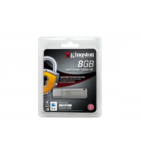 Kingston technology datatraveler locker+ g3 8gb memorii flash usb 8 giga bites usb tip-a 3.2 gen 1 (3.1 gen 1) argint