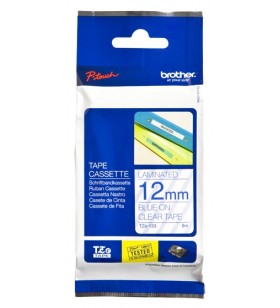 Tze-133 laminated tape 12mm 8m/blue on clear