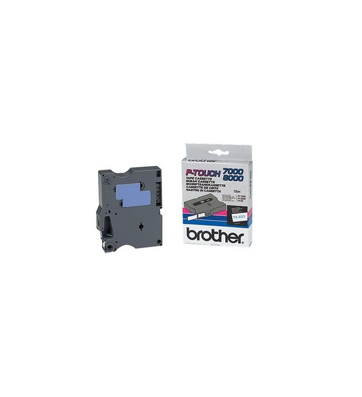 Brother tx-233 benzi pentru etichete albastru pe alb