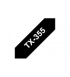 Brother tx-355 benzi pentru etichete alb pe negru