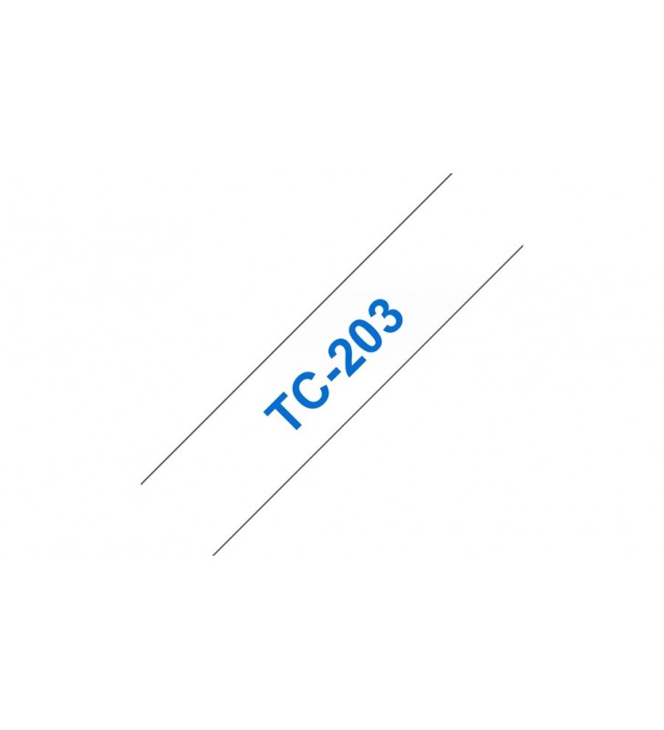 Brother tc-203 benzi pentru etichete albastru pe alb