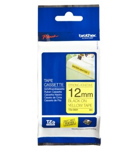 Tze-s631 laminated tape 12mm 8m/black on yellow extra-strong