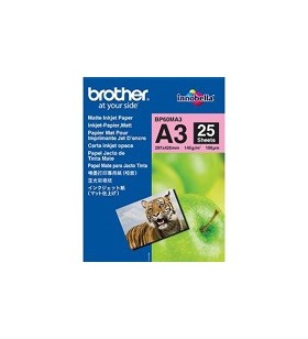 Brother bp60ma3 inkjet paper hârtii de imprimată a3 (297x420 mm) mat 25 foi alb