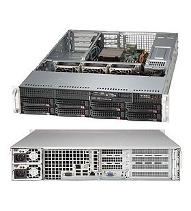 Supermicro sys-5027r-wrf server barebone intel® c602 lga 2011 (socket r) cabinet metalic (2u) negru, gri