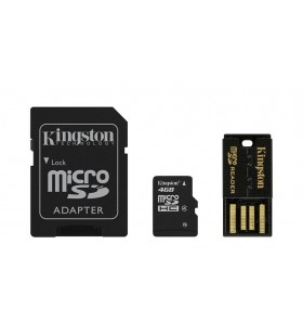 Kingston technology 4gb multi kit memorii flash 4 giga bites microsdhc clasa 4