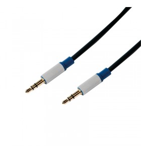 Cablu audio logilink  stereo (3.5 mm jack t/t), 1.5m, premium, conectori auriti, negru "basc15"