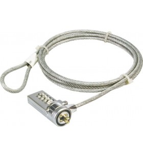 Cablu securitate logilink pt. notebook, slot standard, cifru cu patru discuri, 1.5m, cablu otel, "nbs002"