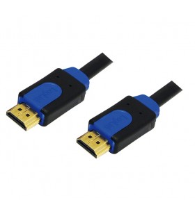 Cablu video logilink, hdmi (t) la hdmi (t), 2m, premium, conectori auriti, rezolutie maxima 4k uhd (3840 x 2160) la 60 hz, negru