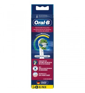Curățare profundă Braun  Oral-B cu CleanMaximiser 6er, cap de perie (Alb)