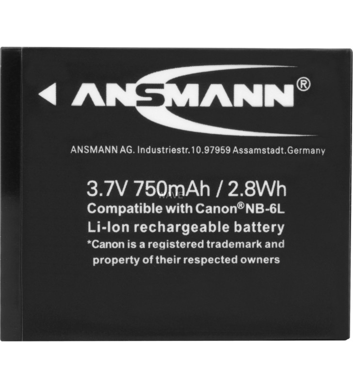 Ansmann  a-can nb 6 l, baterie camera (echivalent cu canon nb 6 l, retail)
