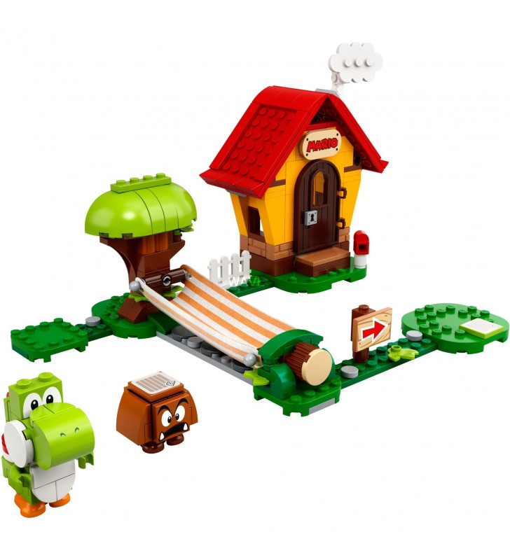 Lego  71367 casa lui super mario mario și jucărie de construcție yoshi (set de expansiune)