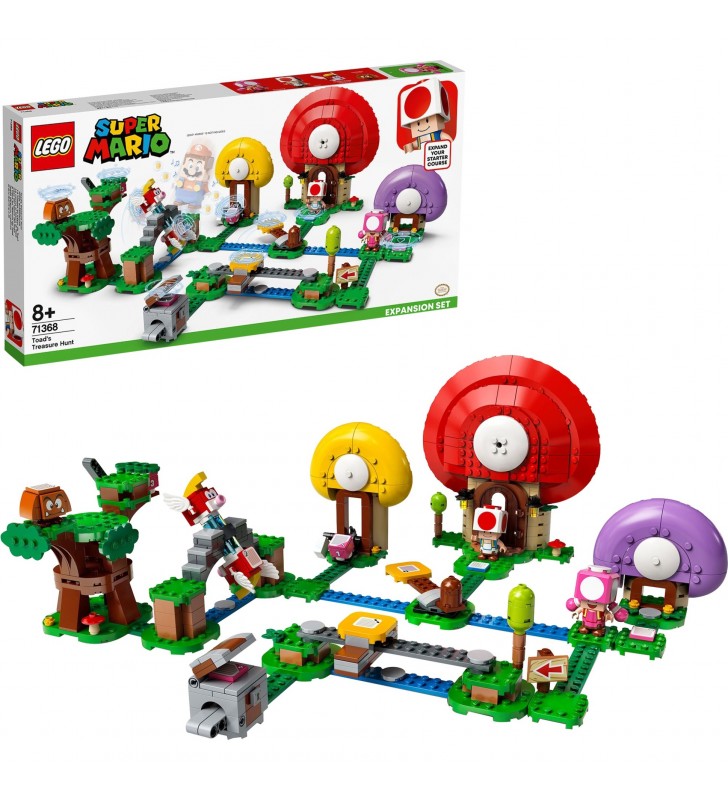 Jucărie de construcție lego  71368 super mario toad's treasure hunt (set de expansiune)