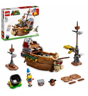 Lego  71391 set de expansiune pentru dirijabilul lui bowser super mario jucărie de construcție (jucărie de colecție pentru copii de construcție cu 3 figurine)