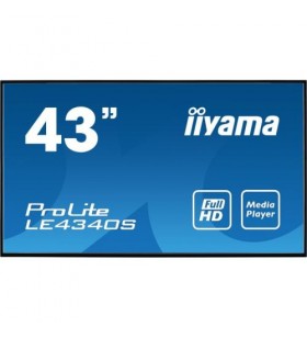 Iiyama le4340s-b3 afișaj semne panou informare digital de perete 109,2 cm (43") led 350 cd/m² full hd negru 16/7