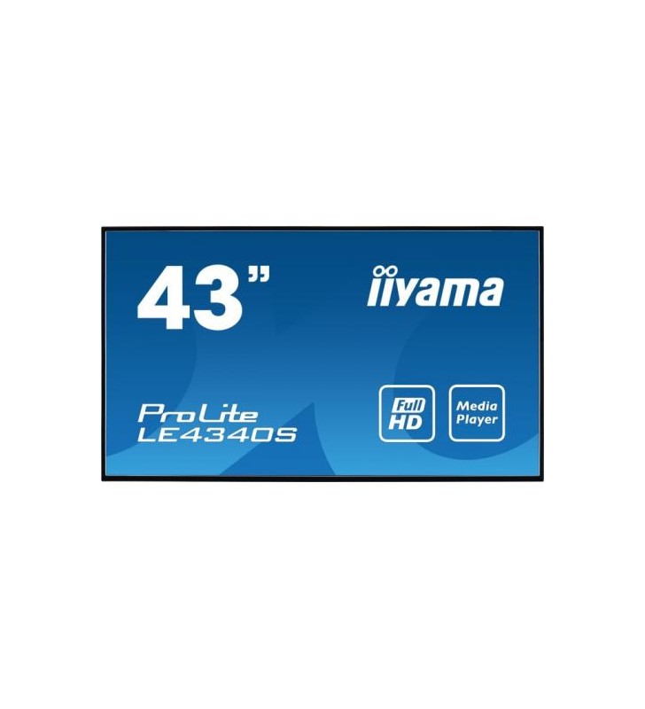 Iiyama le4340s-b3 afișaj semne panou informare digital de perete 109,2 cm (43") led 350 cd/m² full hd negru 16/7