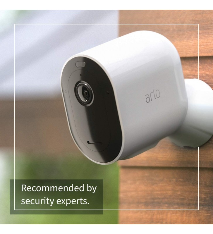 Arlo pro3 wireless outdoor home security camera system cctv, 6-month battery, colour night vision, 2k hdr, 2-way audio, alarm, 2 camera kit, with 90-day free trial of arlo secure plan, white