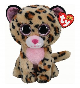 Jucărie moale ty  beanie boo livvie leopard (maro/roz, 24 cm)