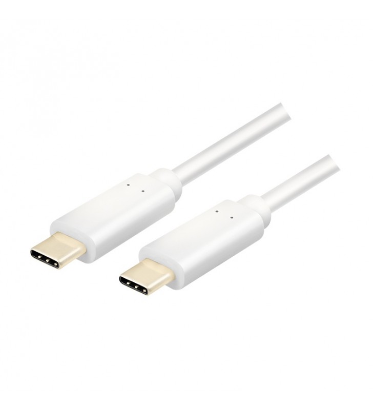 USB 3.2 Gen2x1 Cable, USB-C to USB-C, white, 1 m "CU0131"