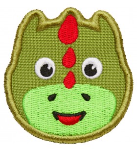 Affenzahn  velcro badge dragon, patch (verde rosu)