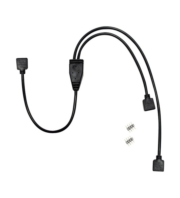 Distribuitor inter-tech  rgb 2 căi, cablu y (negru, 480 cm)