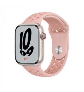 Apple watch 45mm pink oxford/rose whisper nike sport band, regular, mn6q3zm/a