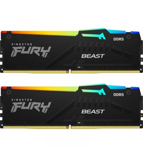 Memorie kingston fury beast rgb black 16gb (2x8gb) ddr5 5200mhz cl40 dual channel kit