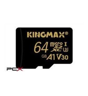 Card microsd kingmax,  64 gb, microsdhc, clasa 10, standard uhs-i u3, "km64gmcsduhspm1a" (include tv 0.03 lei)