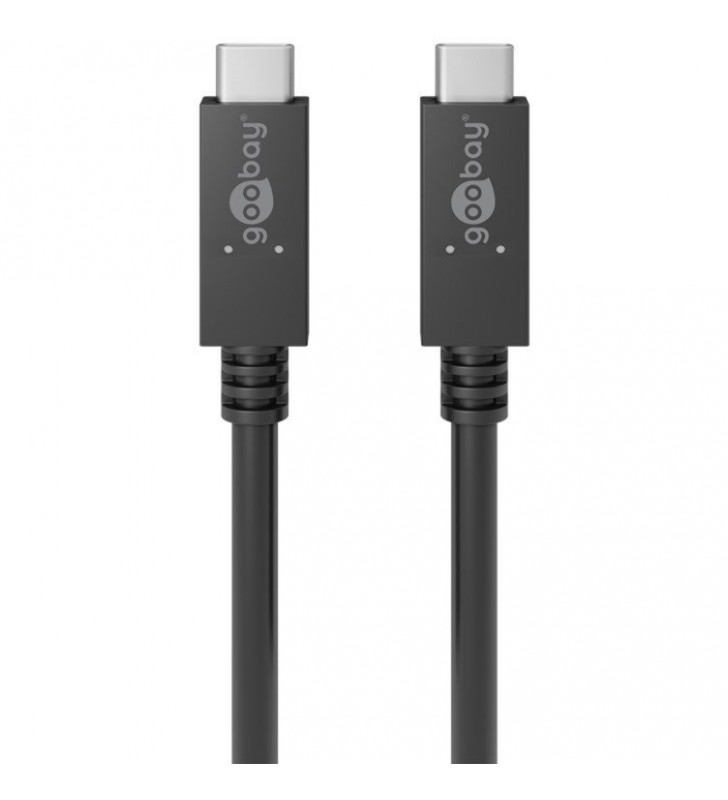 Cablu de incarcare si sincronizare goobay  usb-c 3.2 pd 100w (negru, 50 cm)