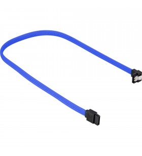 Manșon pentru cablu sharkoon  sata iii 90° (albastru, 45 cm)